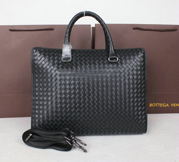 Bottega Veneta intrecciato VN briefcase M80001A black